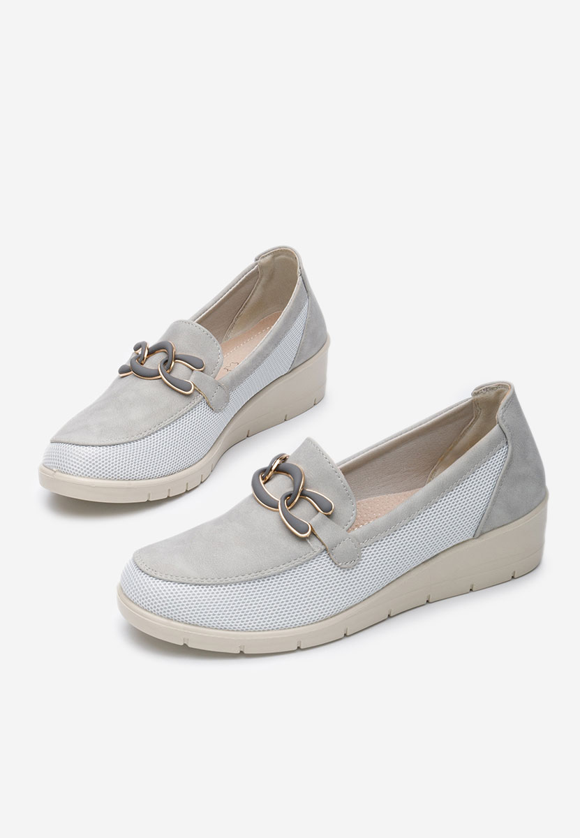 Mocassini donna platform Iteria grigio