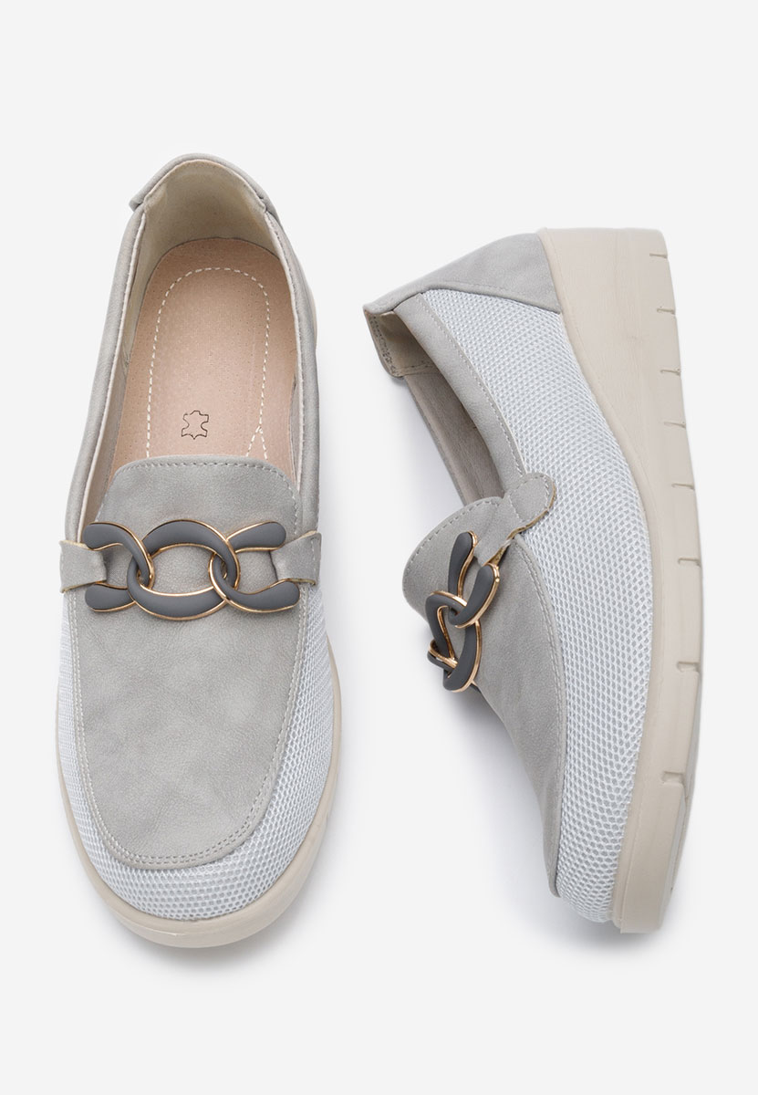 Mocassini donna platform Iteria grigio