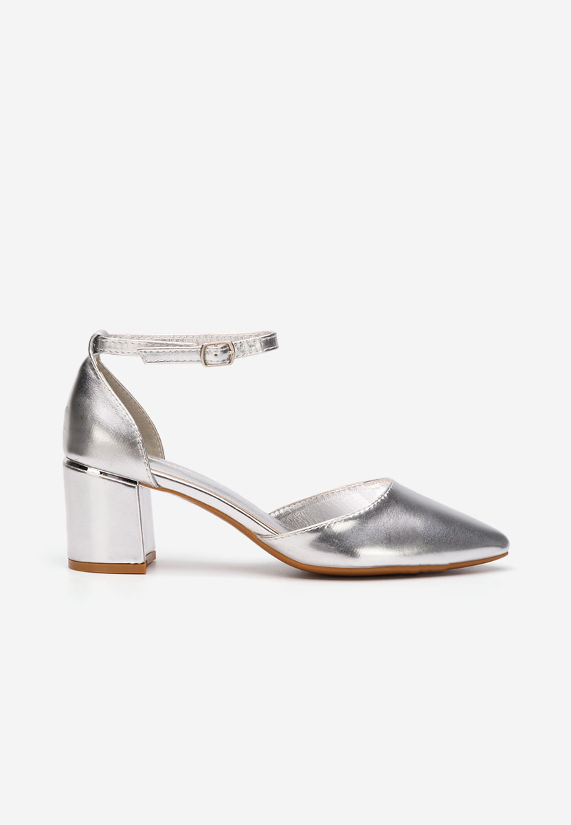 Décolleté tacco largo Charmella V3 argento