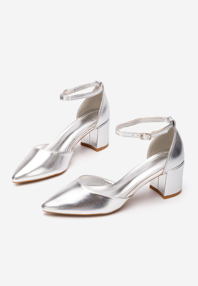 Décolleté tacco largo Charmella V3 argento