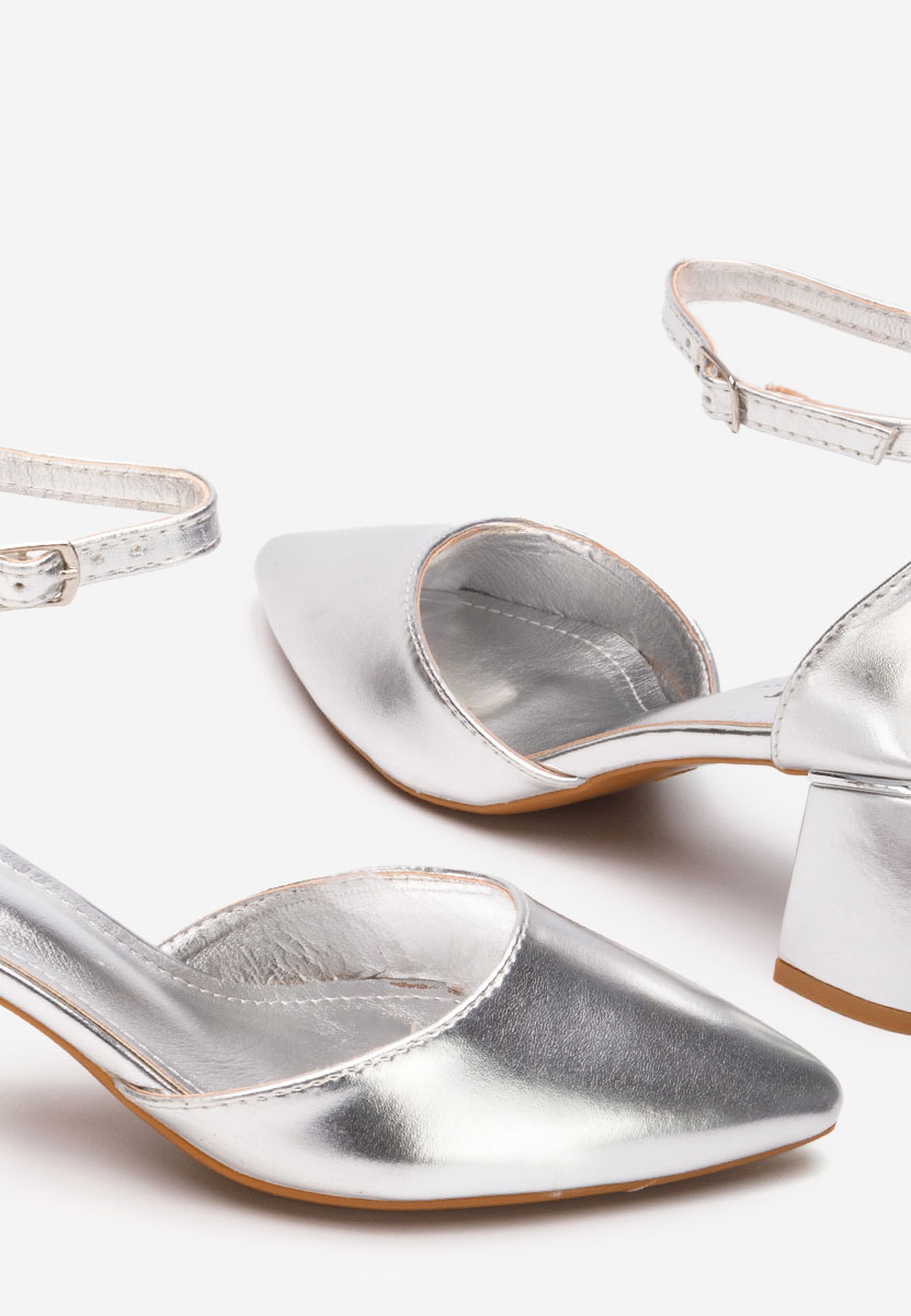 Décolleté tacco largo Charmella V3 argento