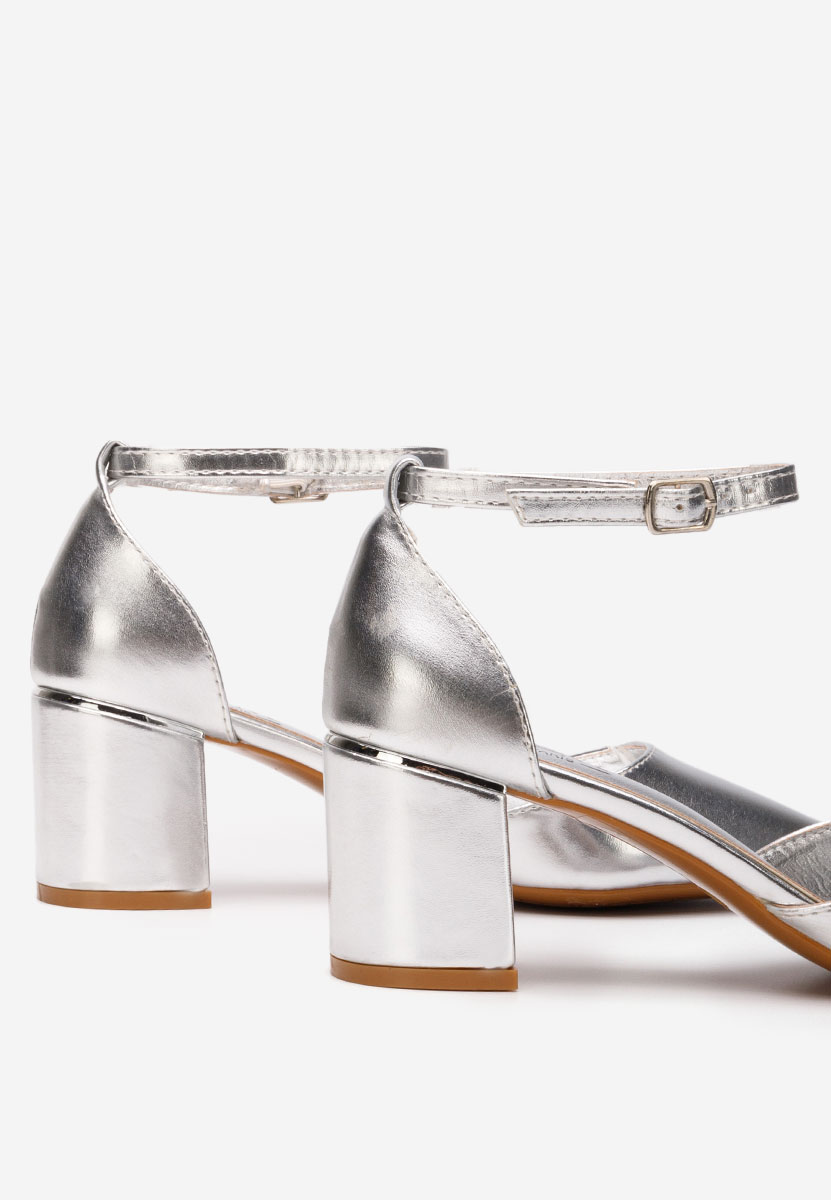 Décolleté tacco largo Charmella V3 argento