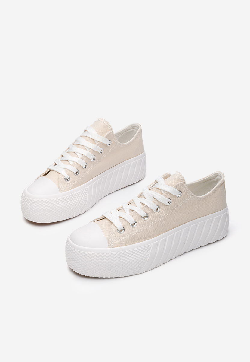 Scarpe da ginnastica con piattaforma Alisson beige