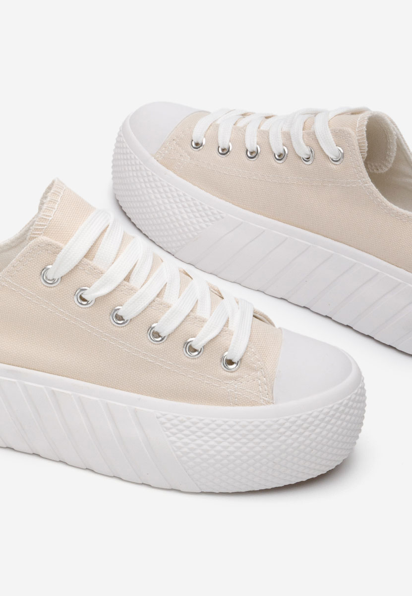 Scarpe da ginnastica con piattaforma Alisson beige