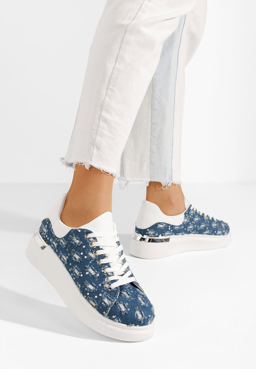 Sneakers con plateau Tanida denim