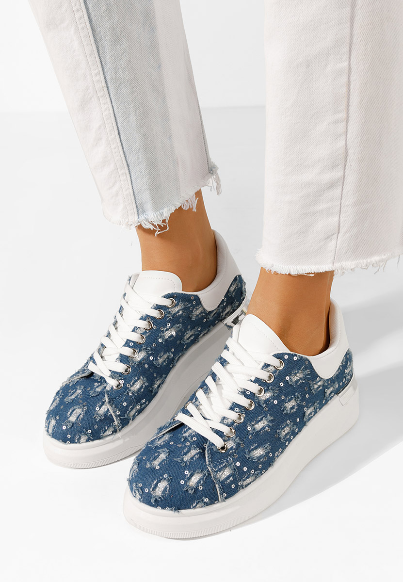 Sneakers con plateau Tanida denim