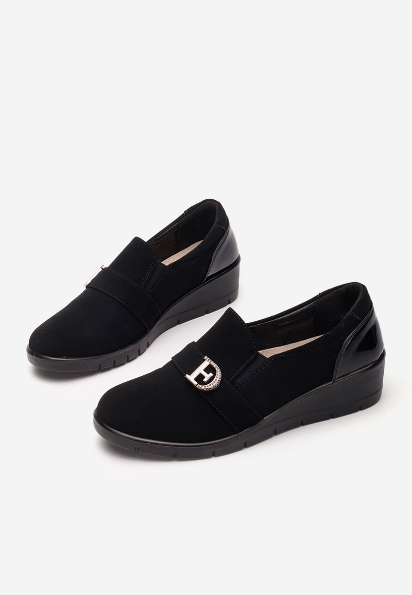 Mocassini donna platform Gernia nero
