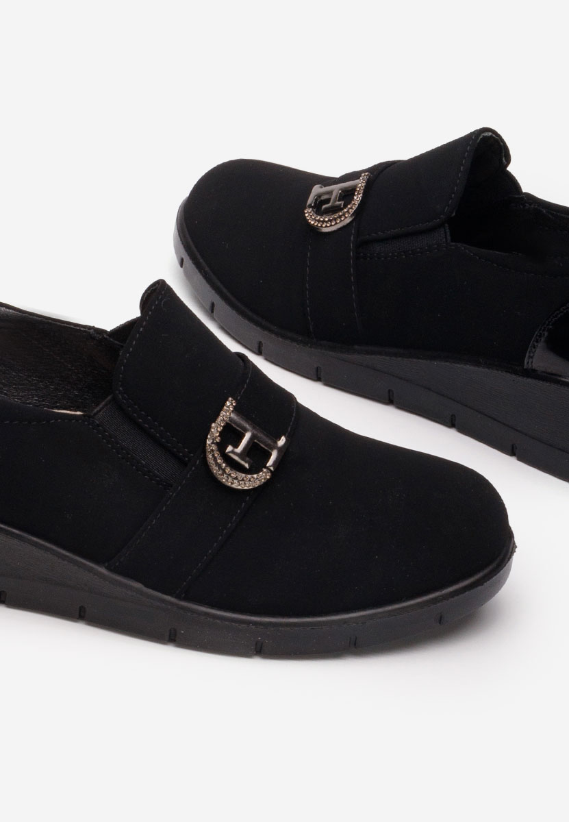 Mocassini donna platform Gernia nero