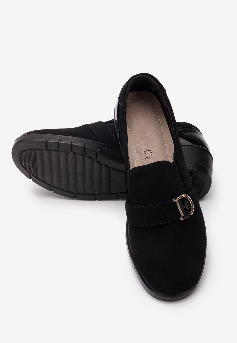 Mocassini donna platform Gernia nero