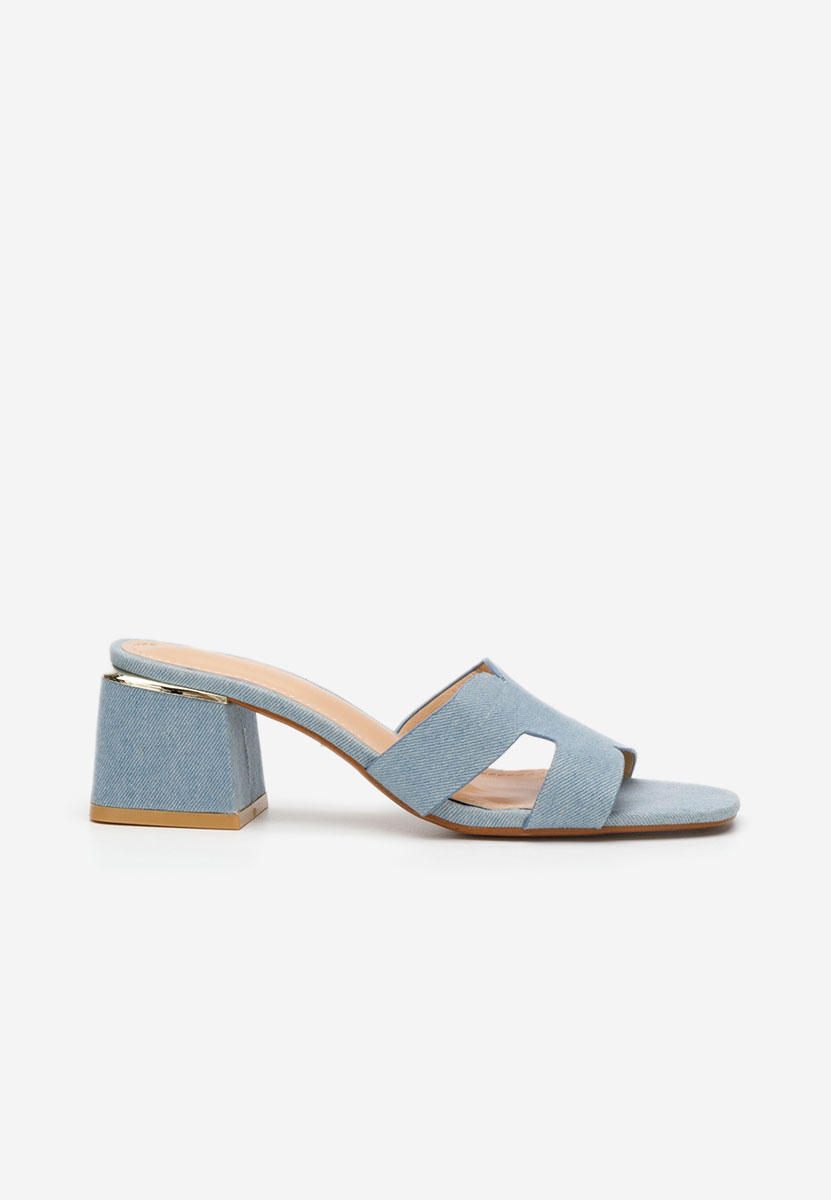 Ciabatte con tacco Velmia denim
