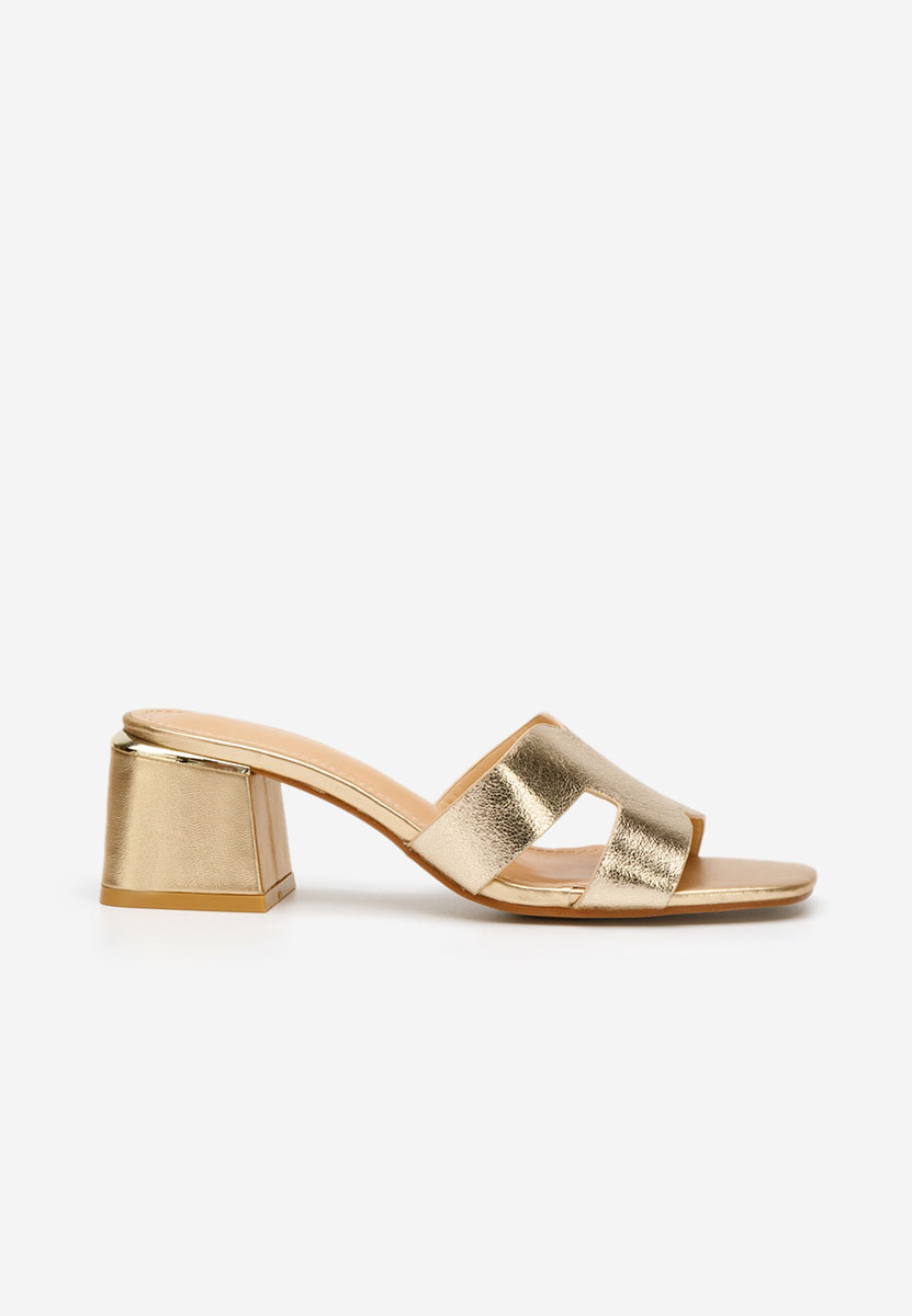 Ciabatte con tacco Velmia oro