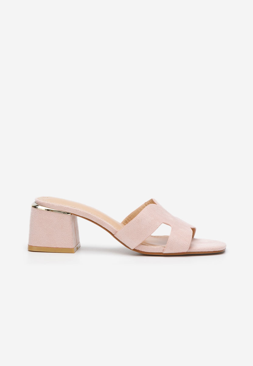 Ciabatte con tacco Velmia rosa