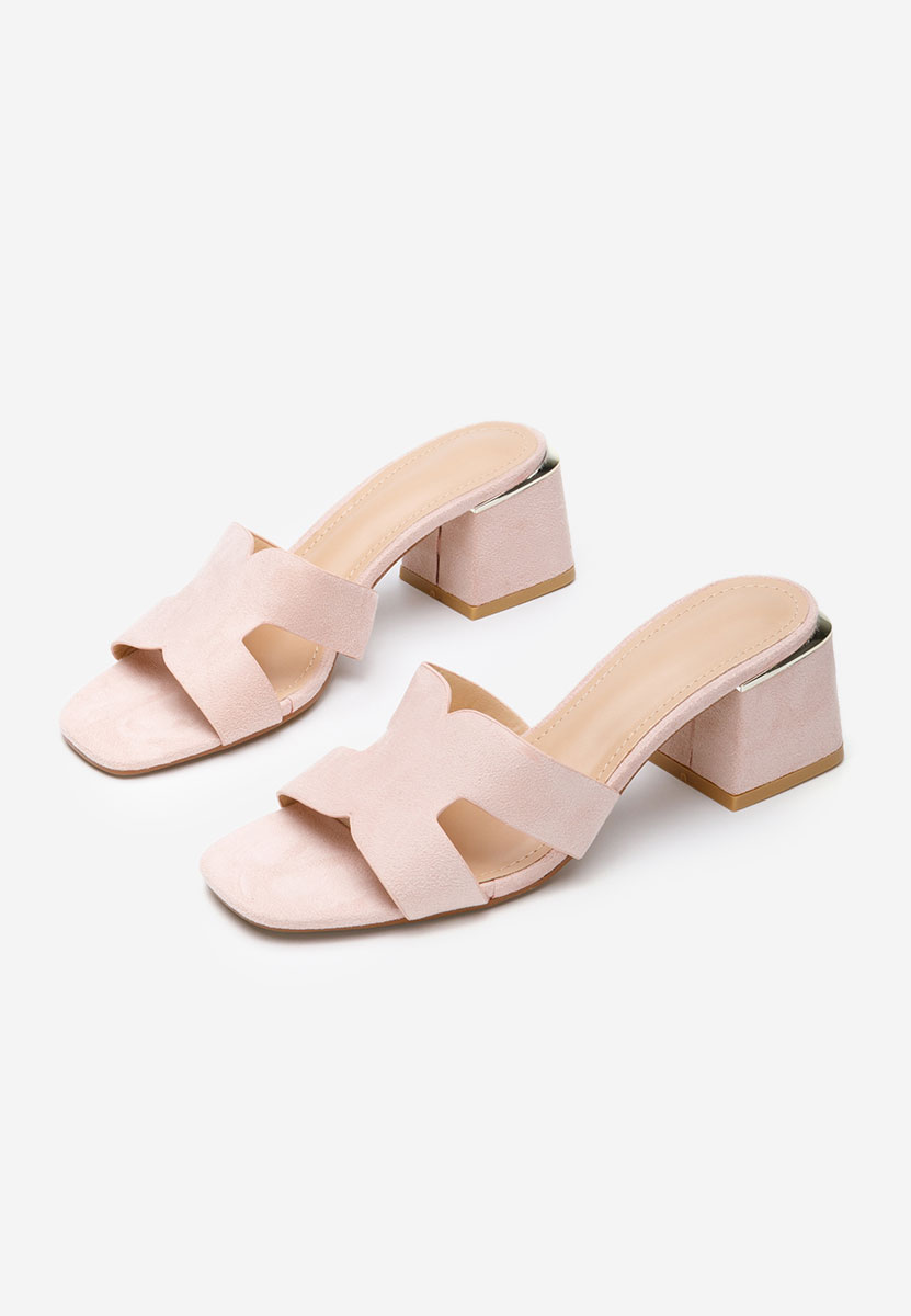 Ciabatte con tacco Velmia rosa