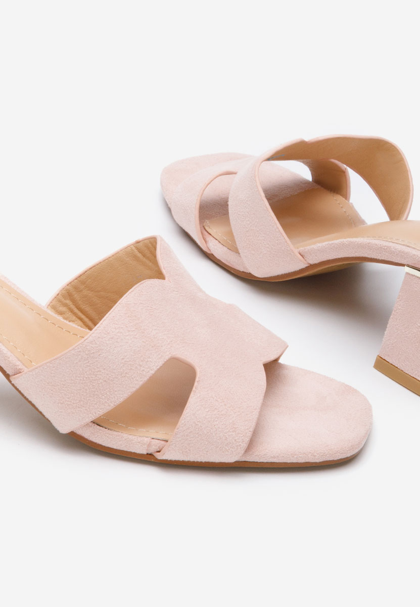 Ciabatte con tacco Velmia rosa