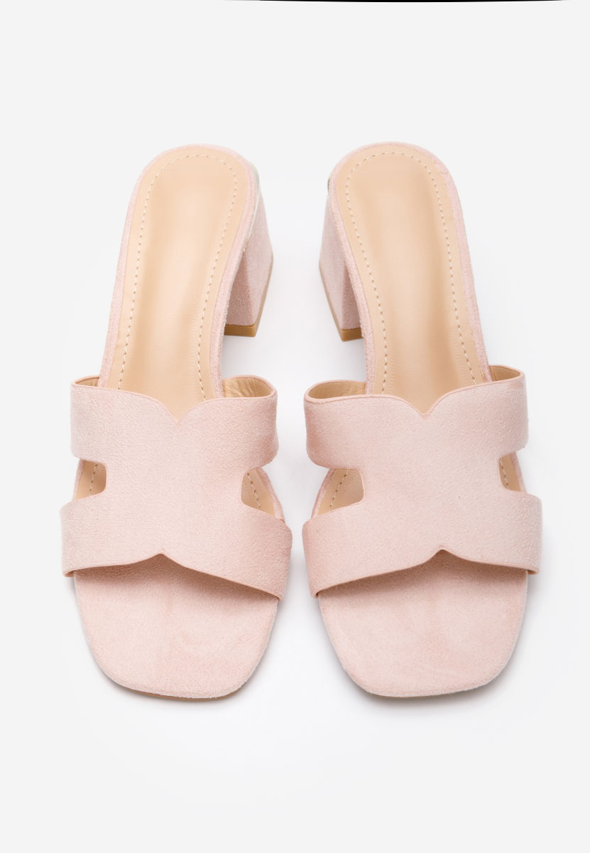 Ciabatte con tacco Velmia rosa