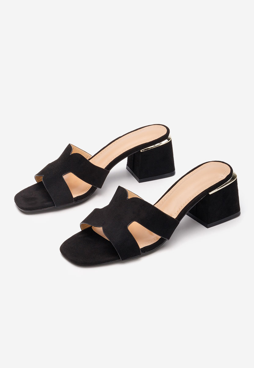 Ciabatte con tacco Velmia nero