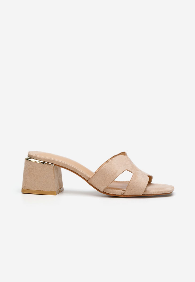 Ciabatte con tacco Velmia beige