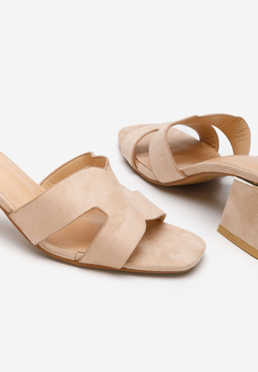 Ciabatte con tacco Velmia beige