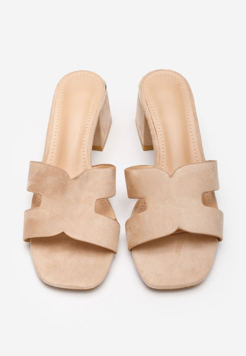 Ciabatte con tacco Velmia beige