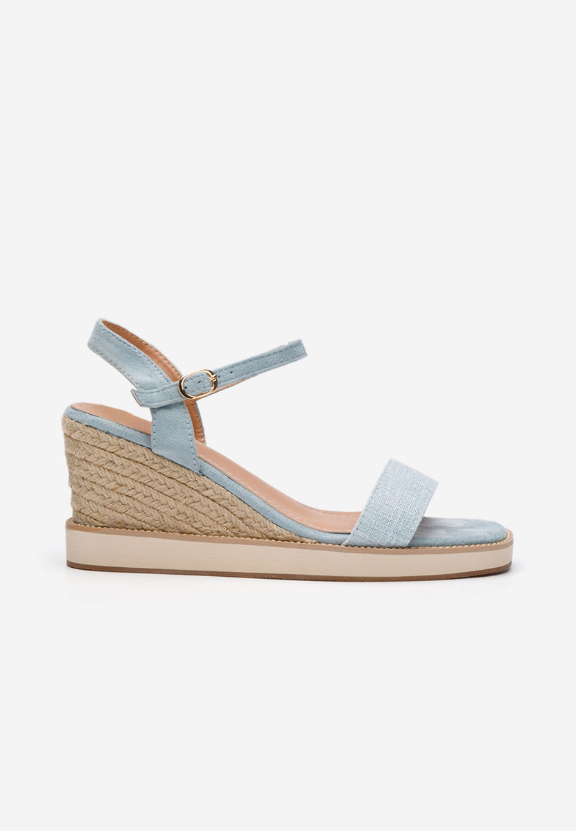 Sandali con zeppa Valessia azzurro