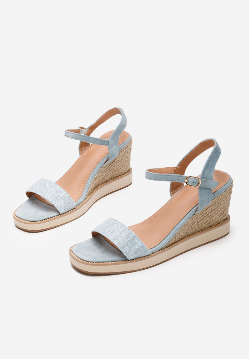Sandali con zeppa Valessia azzurro