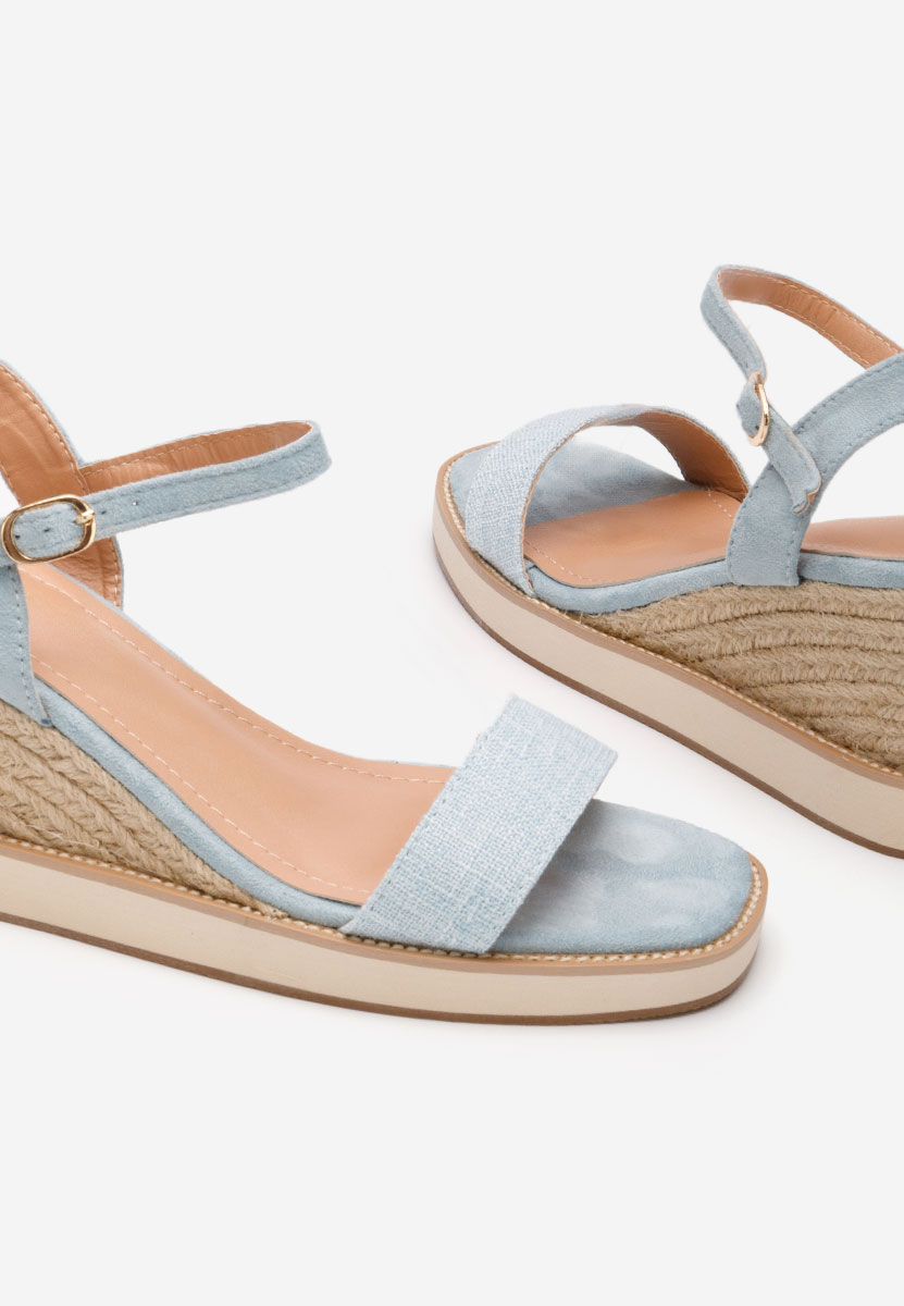 Sandali con zeppa Valessia azzurro