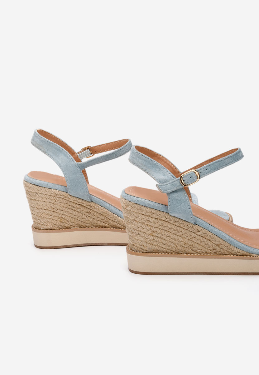Sandali con zeppa Valessia azzurro