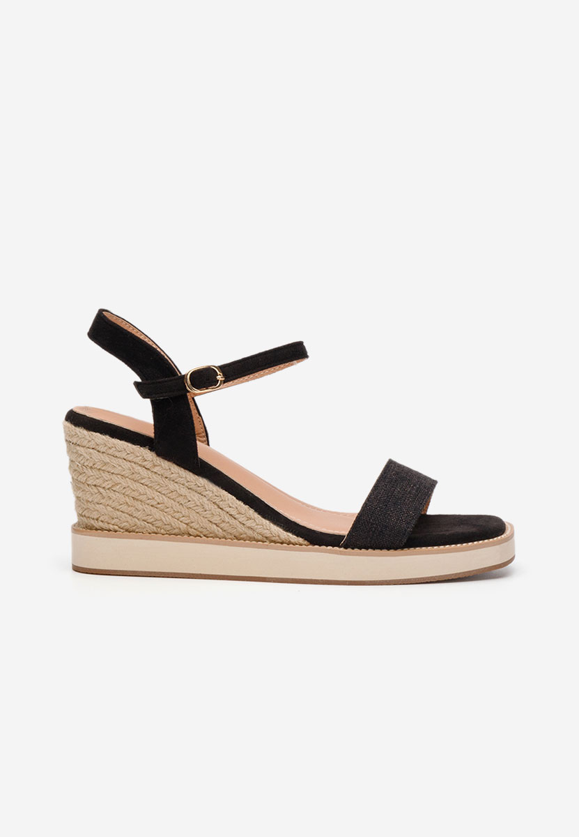 Sandali con zeppa Valesia nero