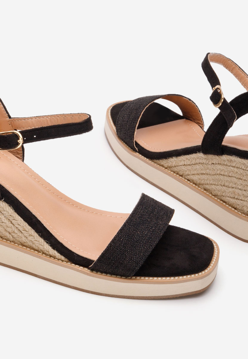 Sandali con zeppa Valesia nero