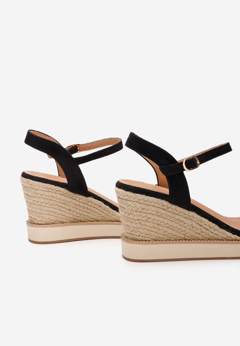 Sandali con zeppa Valesia nero
