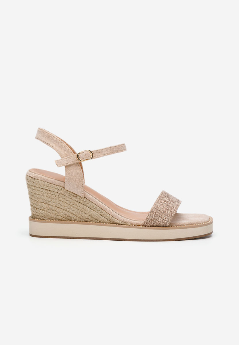 Sandali con zeppa Valesia cachi