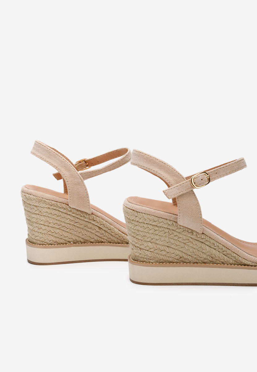 Sandali con zeppa Valesia cachi