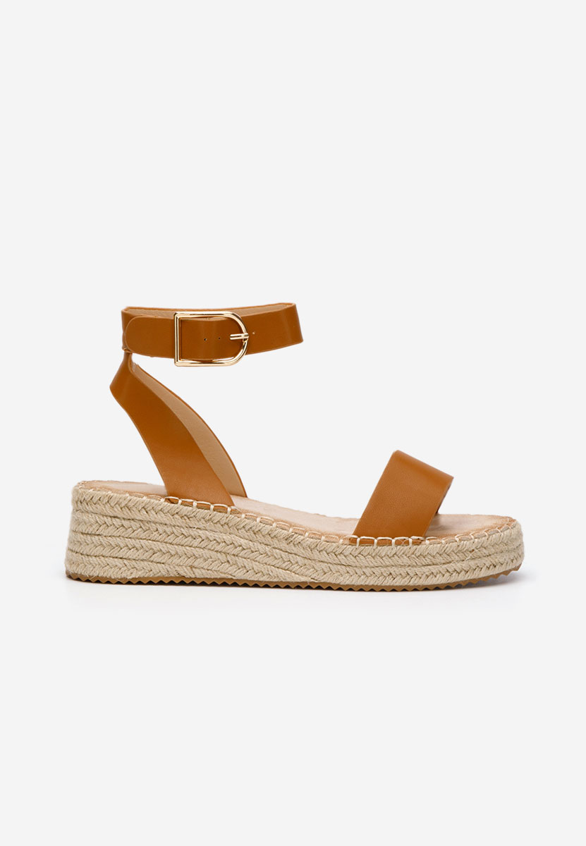 Espadrillas zeppa Veldia camel