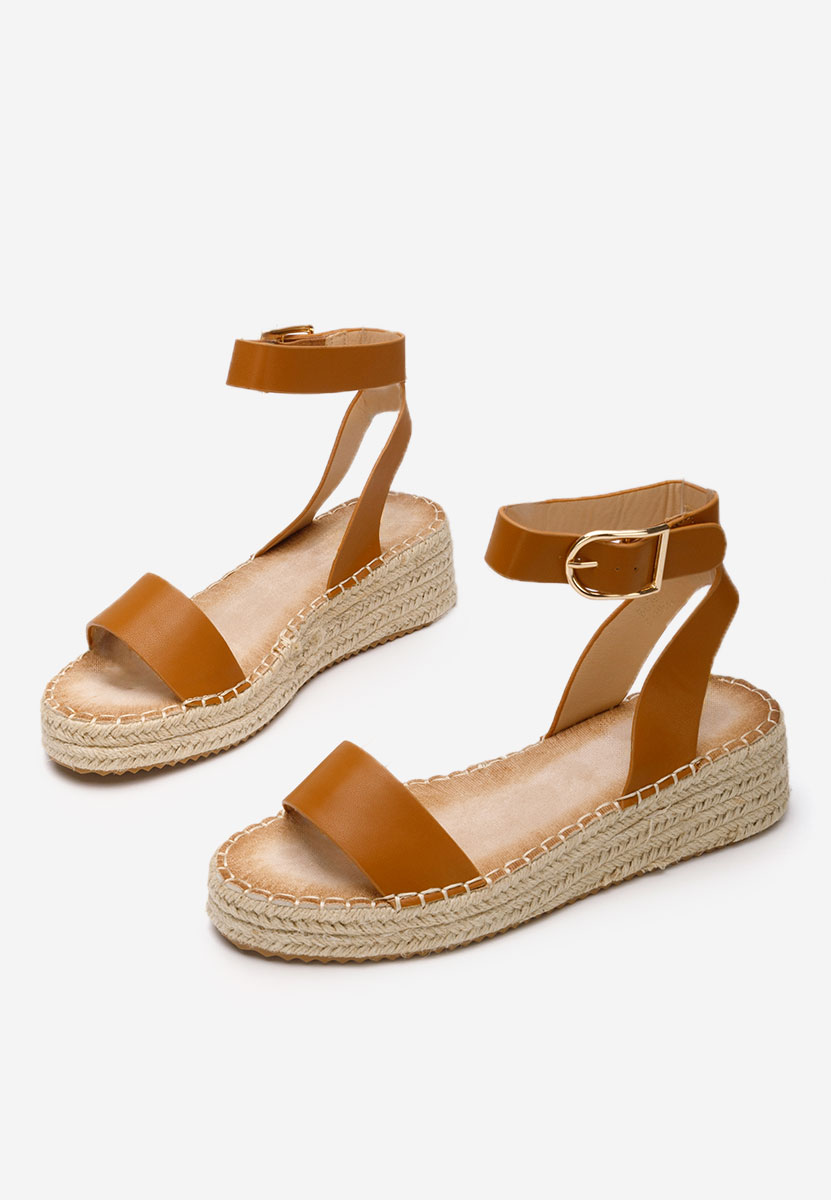Espadrillas zeppa Veldia camel