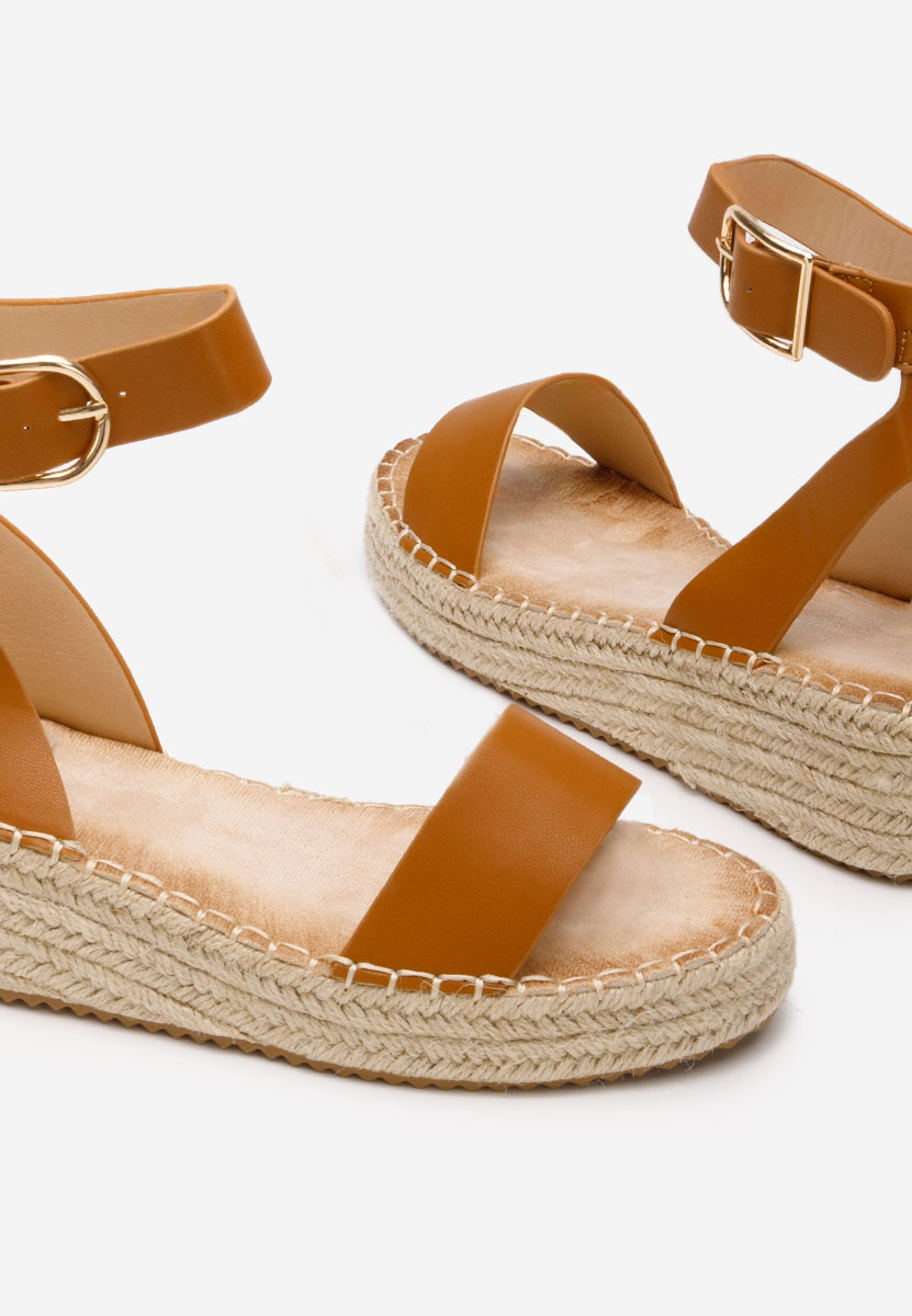 Espadrillas zeppa Veldia camel