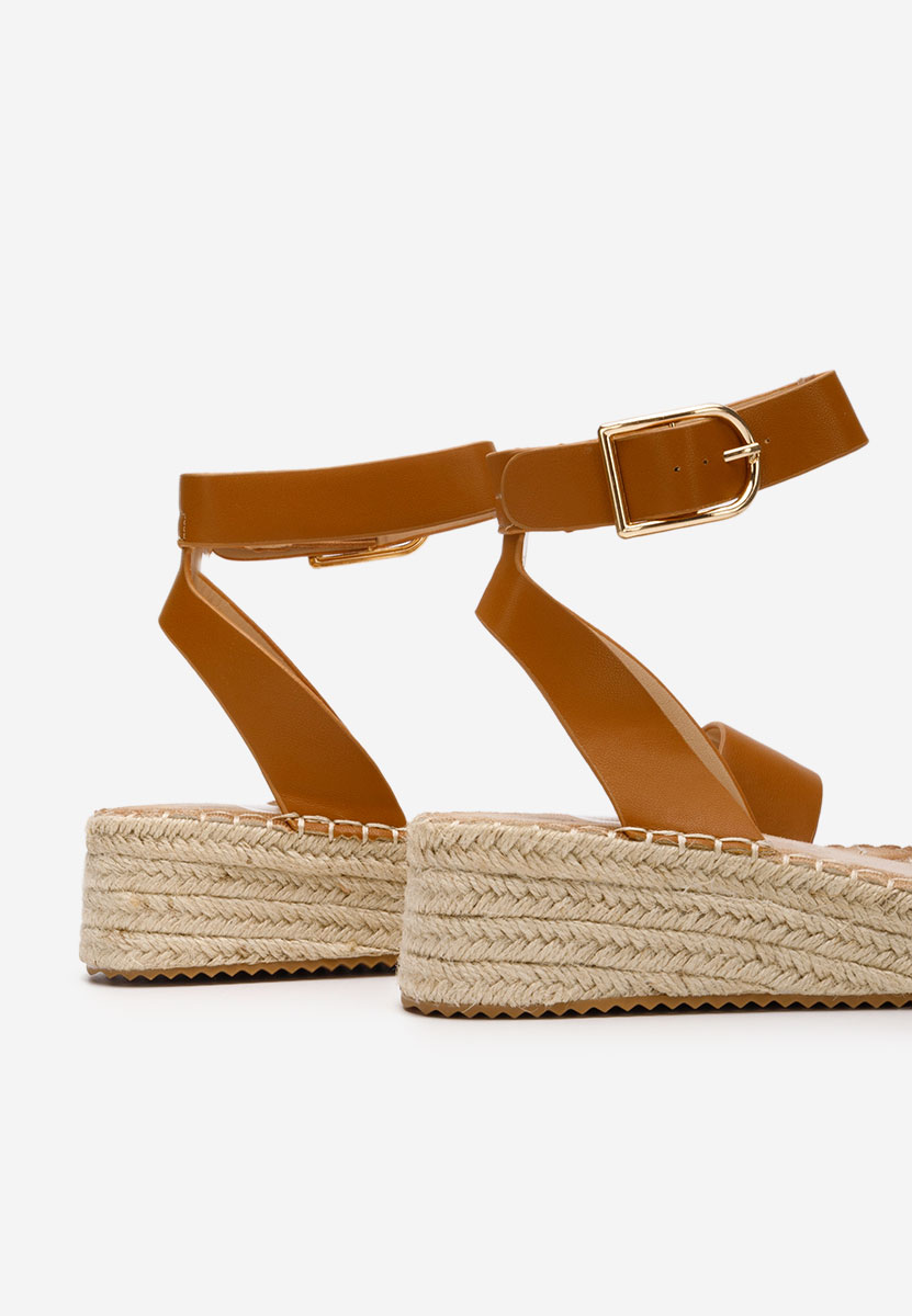 Espadrillas zeppa Veldia camel