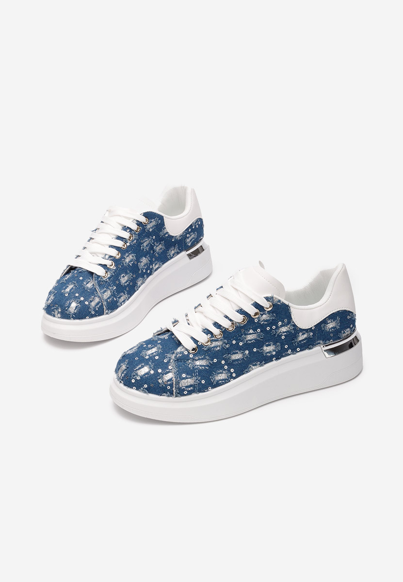 Sneakers con plateau Tanida denim