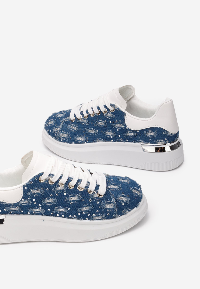 Sneakers con plateau Tanida denim