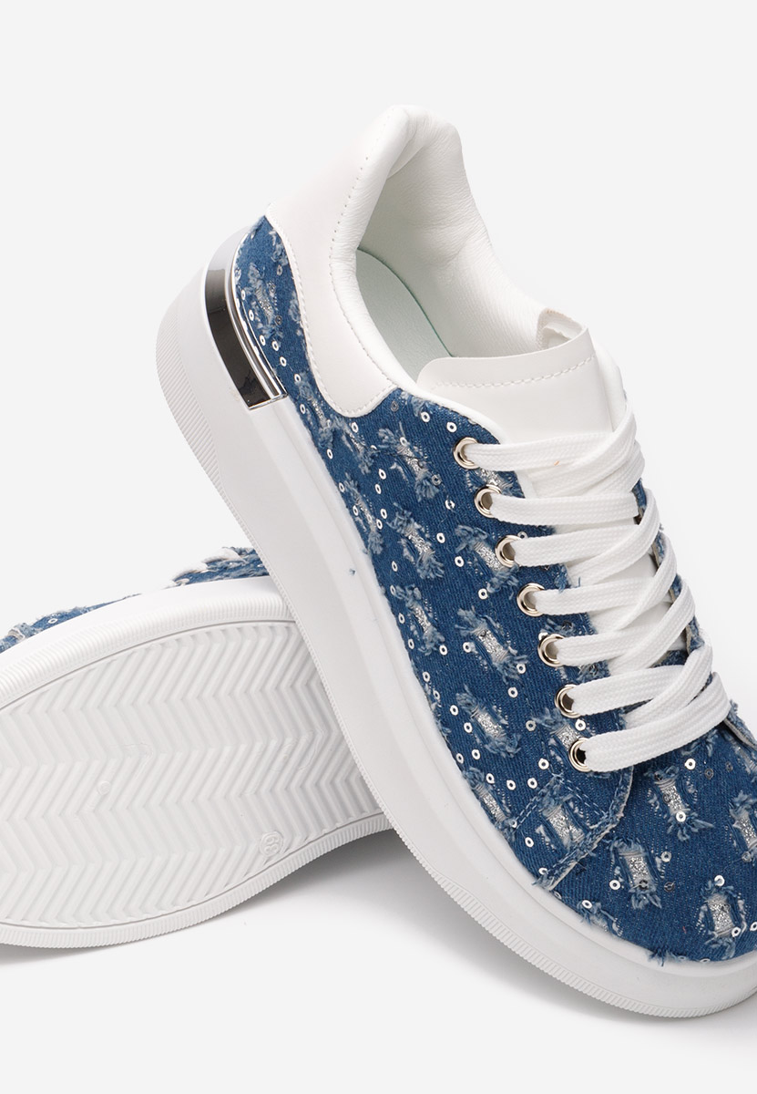 Sneakers con plateau Tanida denim