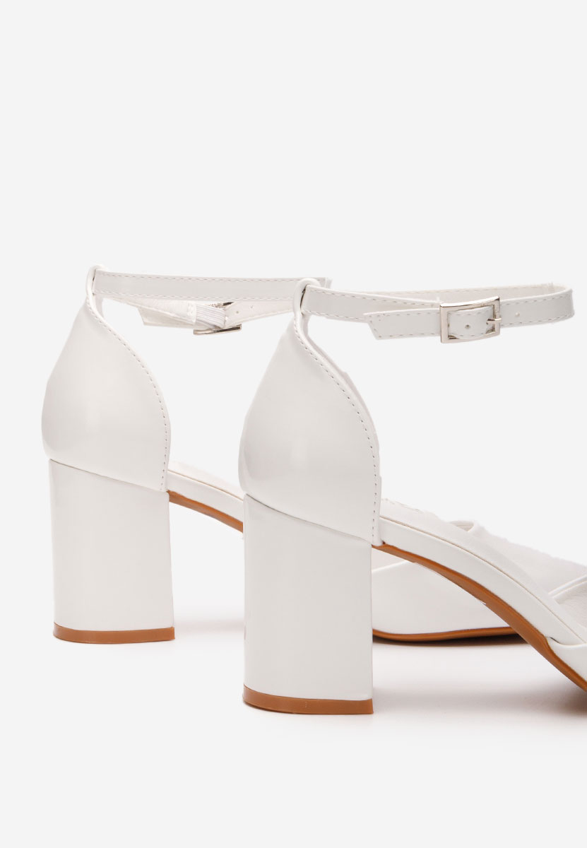 Décolleté tacco largo Fadivia bianchi