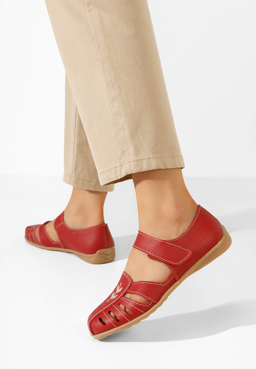 Ballerine pelle Emmeline rosso