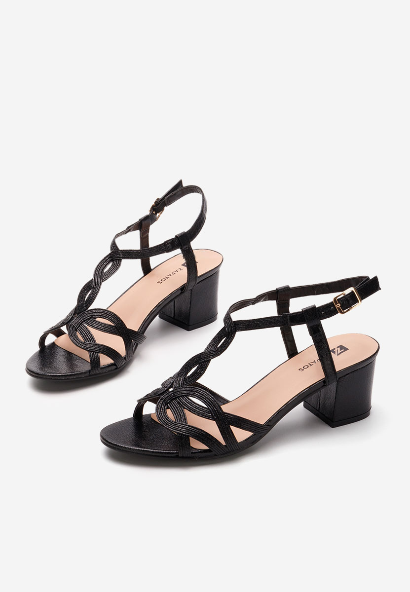 Sandali con tacco largo Siltia nero