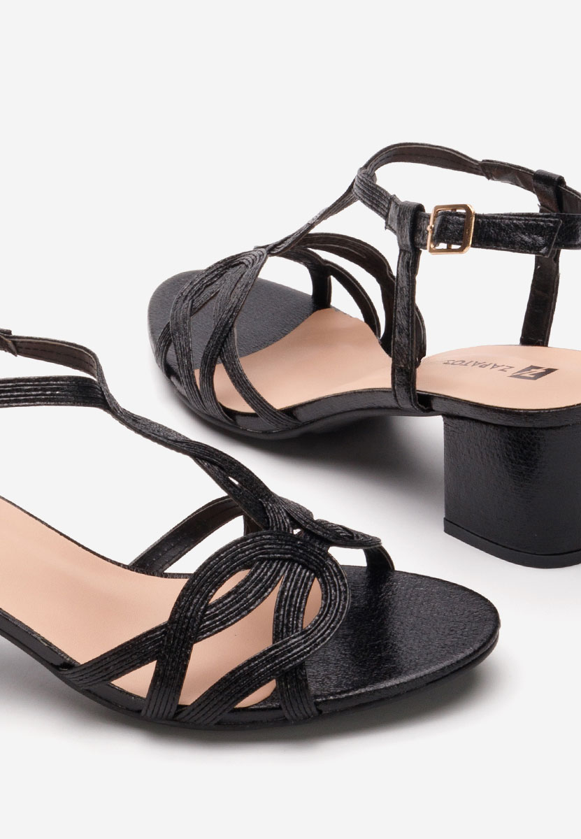 Sandali con tacco largo Siltia nero