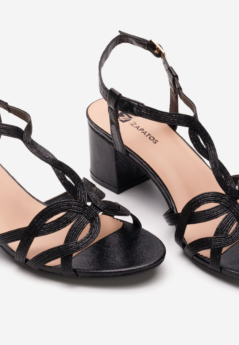 Sandali con tacco largo Siltia nero