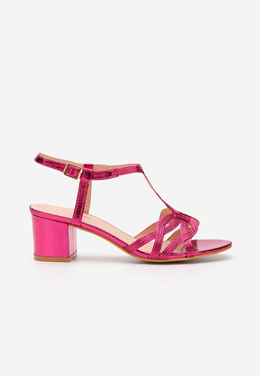 Sandali con tacco largo Siltia fucsia