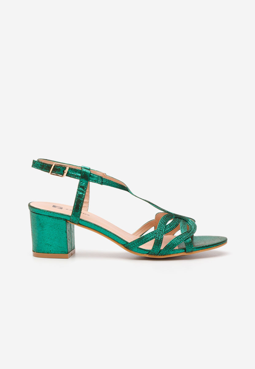 Sandali con tacco largo Siltia verdi