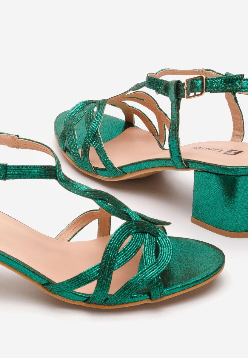 Sandali con tacco largo Siltia verdi