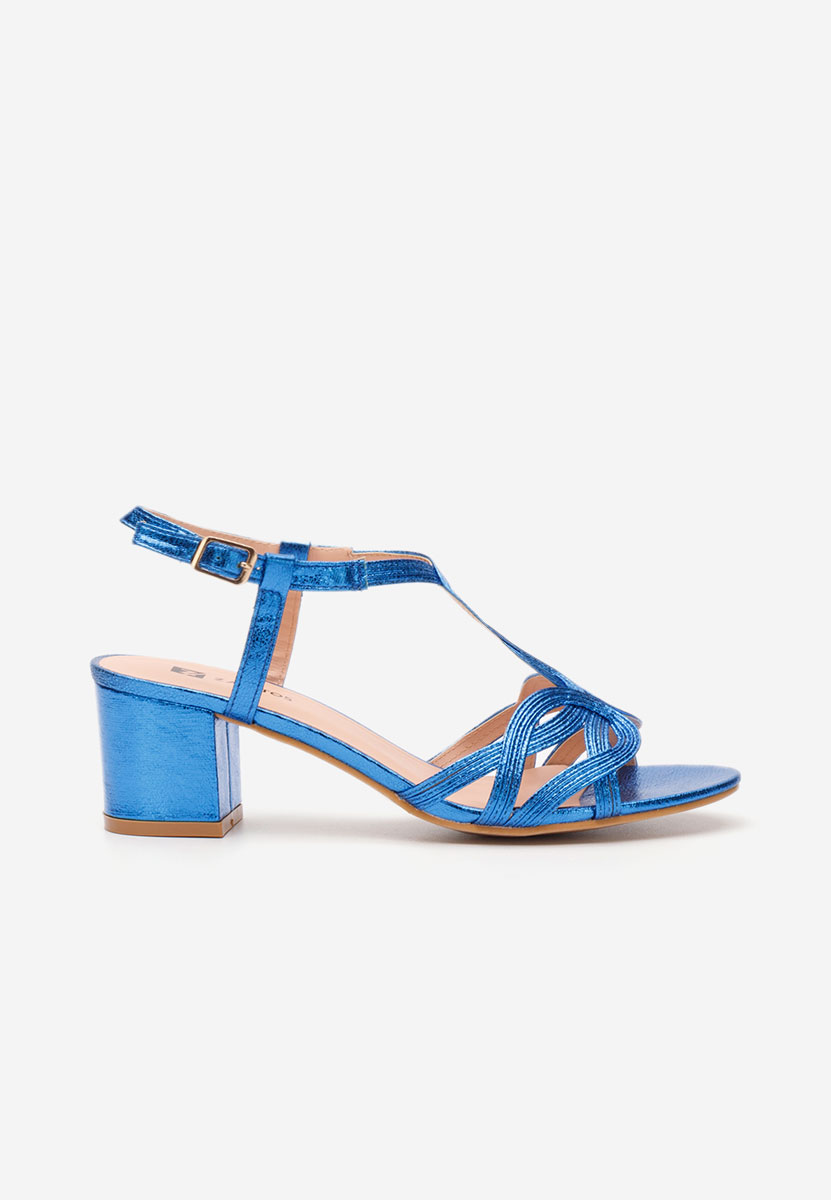 Sandali con tacco largo Siltia blu