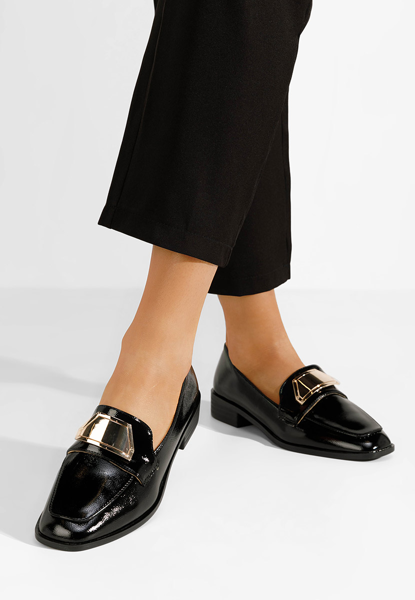 Mocassini donna eleganti Khalia nero