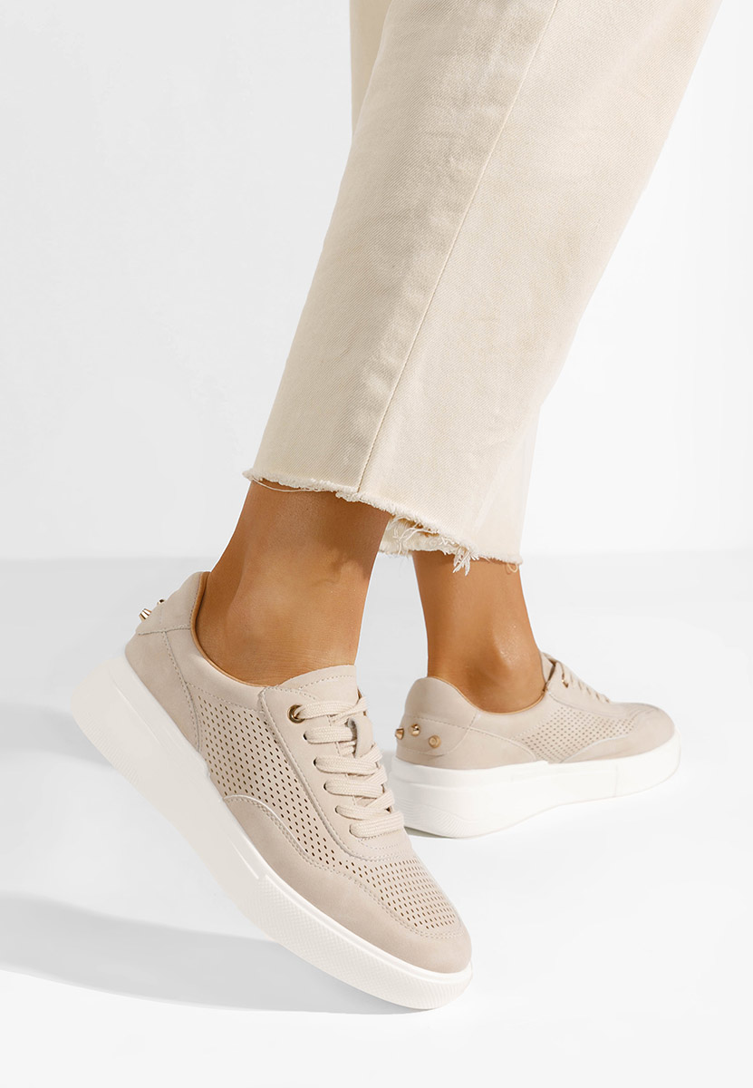 Sneakers con plateau Hessa beige